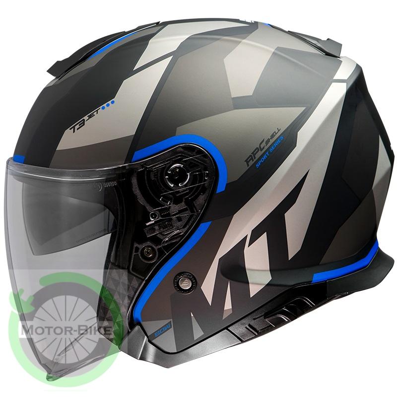 Casca MT Thunder III SV Jet Bow A7 albastru mat