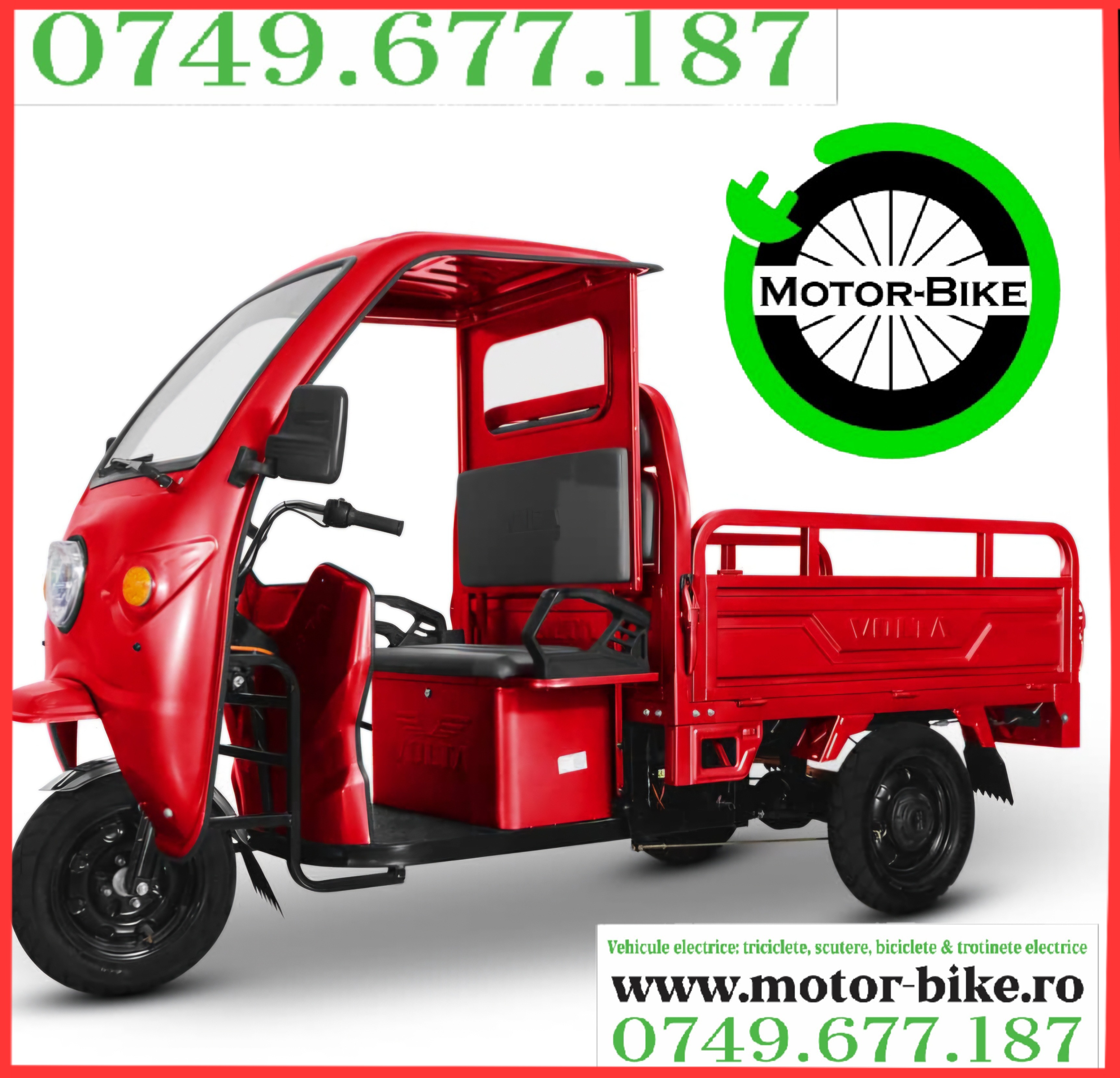 Tricicleta Electrica VOLTAROM HERCULES RED 
