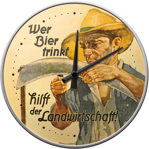 Ceas perete WER BIER TRINKT DIAMETER: 31 CM