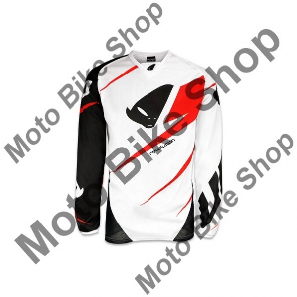 Tricou motocross Ufo Plast Revolution, alb,M,L