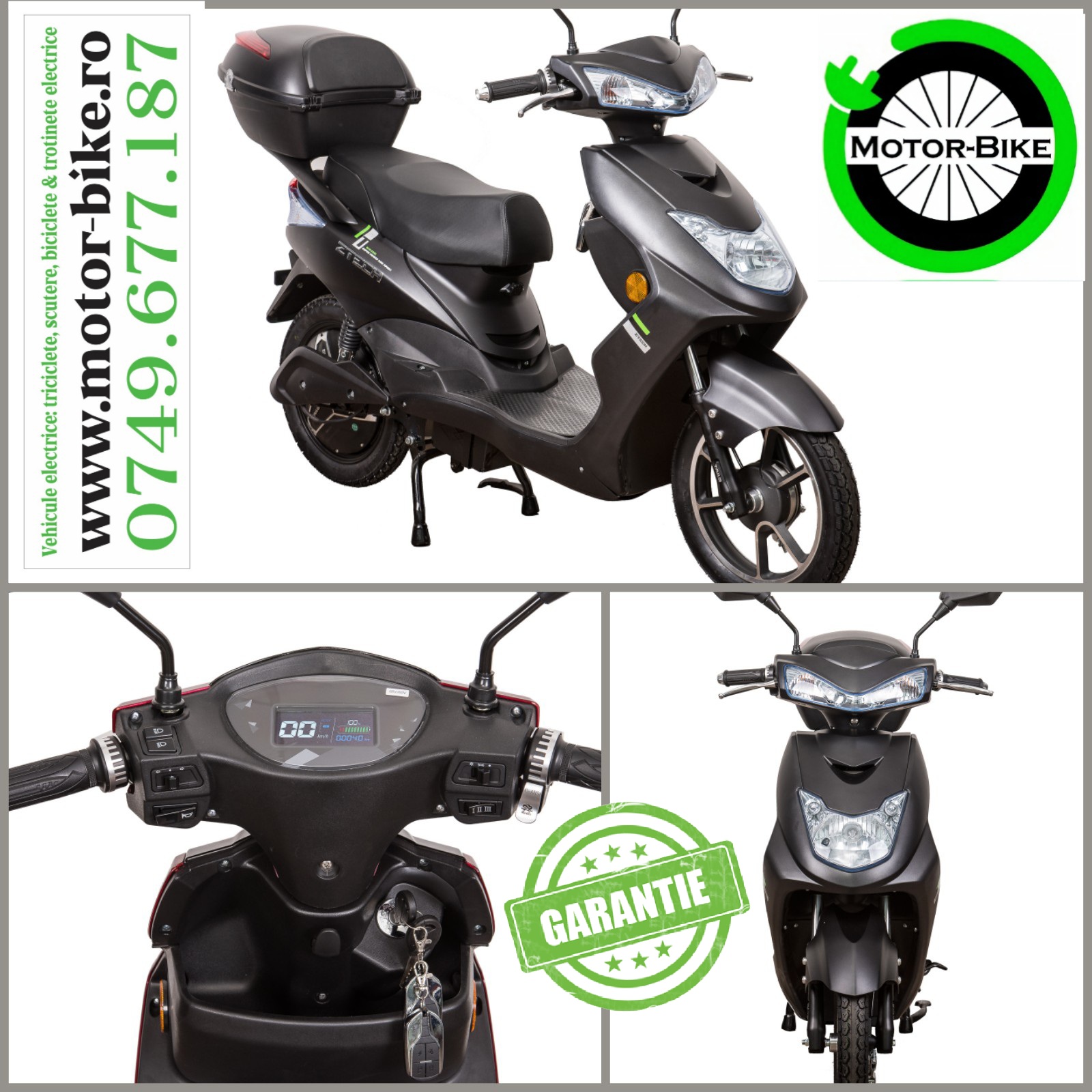 Scuter Electric ZT27C Warrior NEGRU