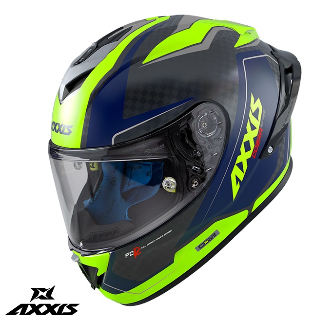 Casca integrala Axxis Cobra Rage A3 galben fluor lucios