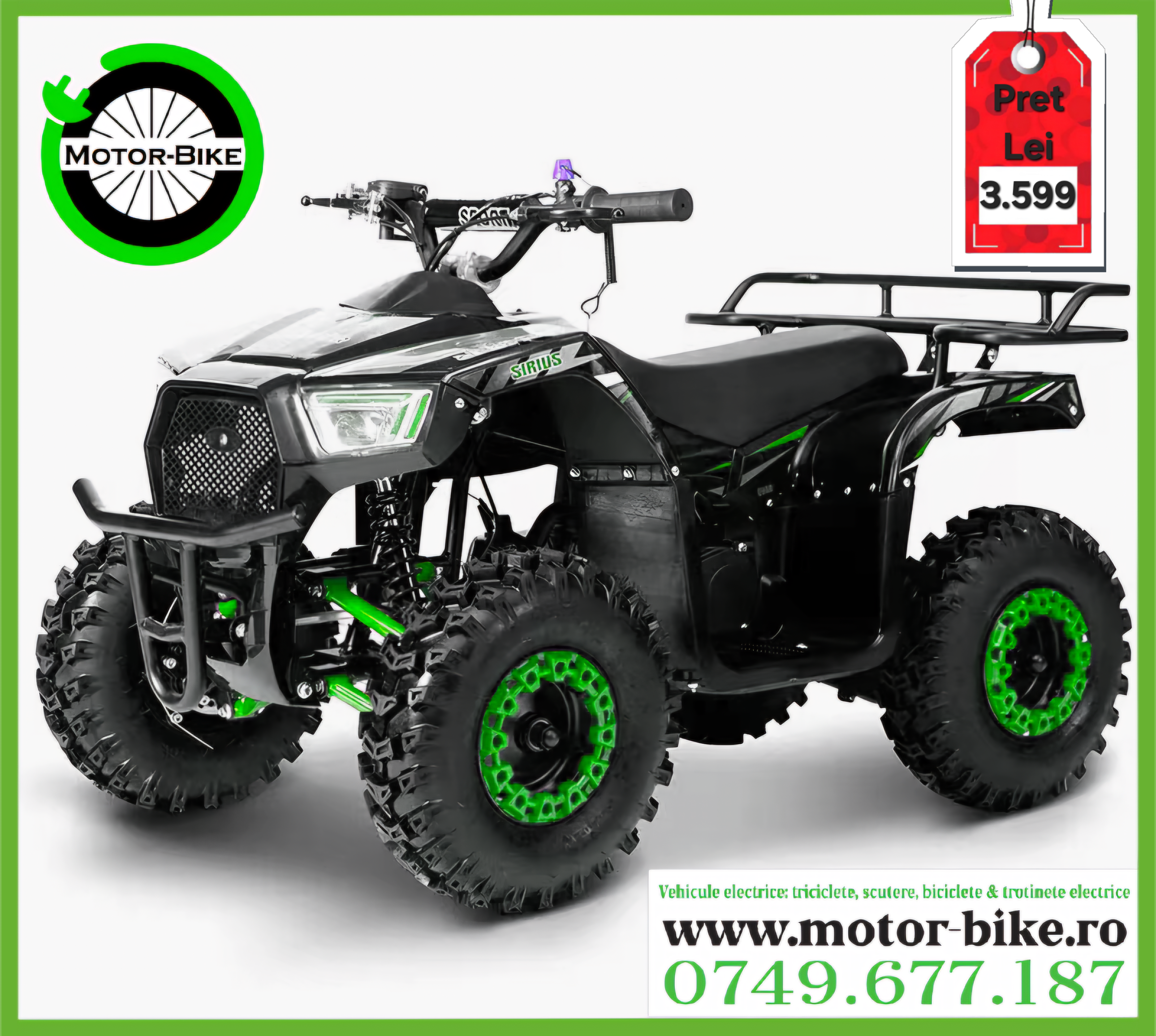 ATV13 COPII benzina 49cc 2T VERDE