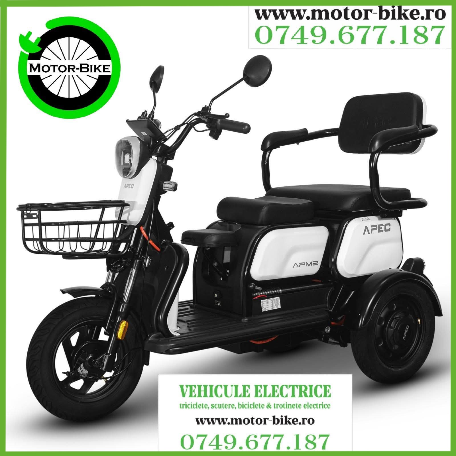 Tricicleta Electrica APM2 Alb